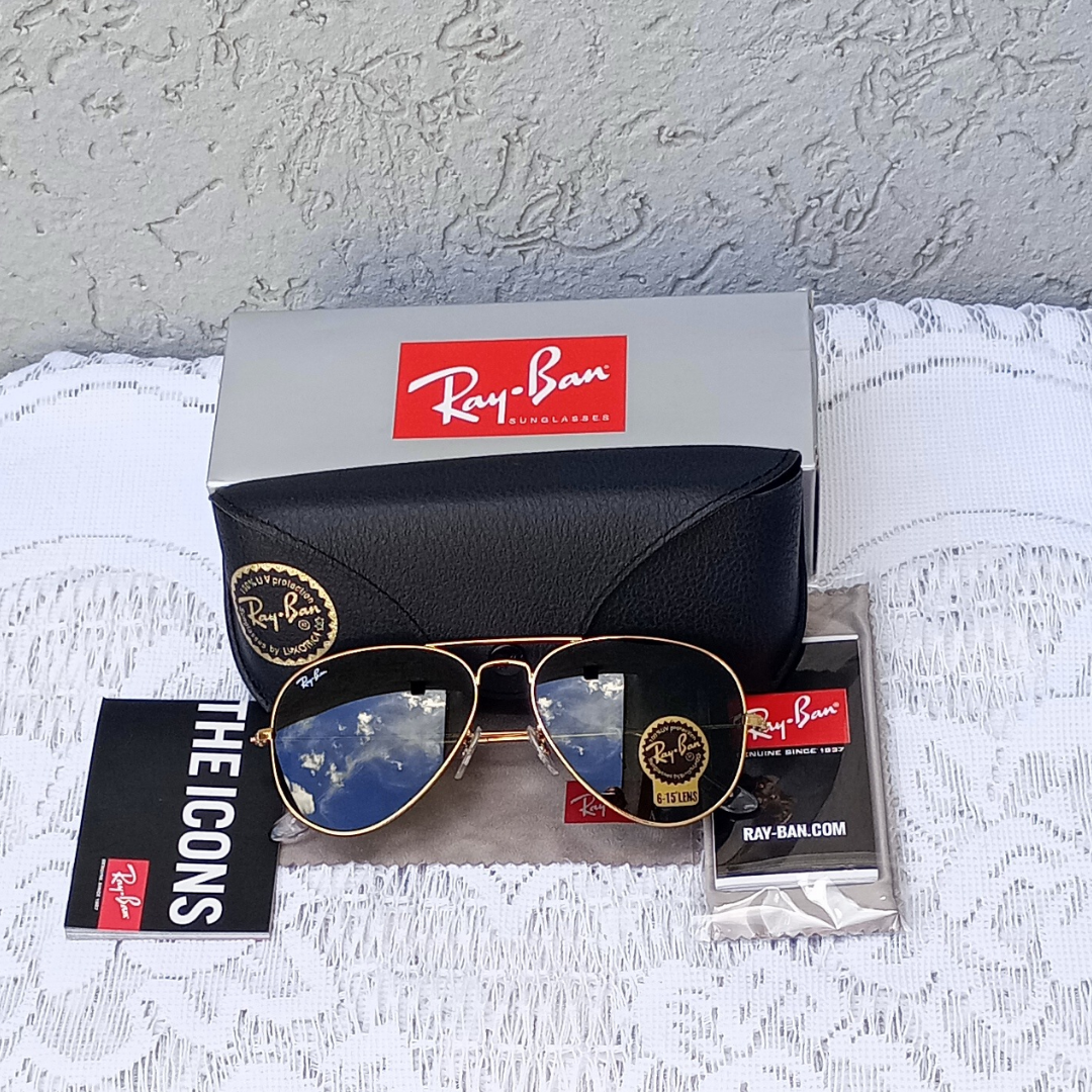 Lentes aviator gold green