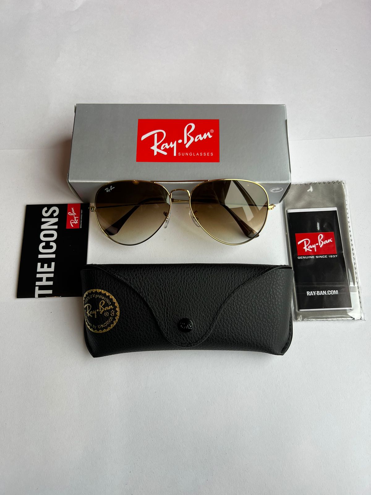 Lentes aviator gold brown