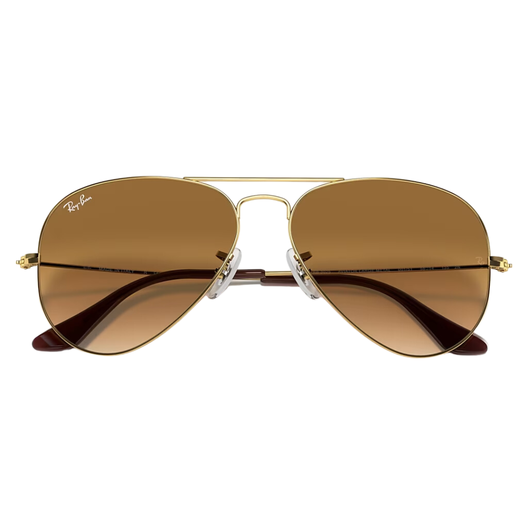 Lentes aviator gold brown